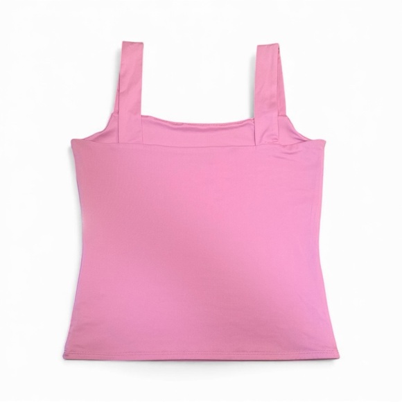 The Workshop Tank Top Bundle Size Large Pink And White Square Neckline Stretch - Picture 5 of 14